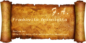 Frankovits Antonietta névjegykártya